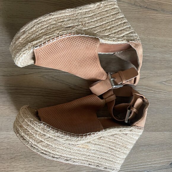 Marc Fisher Mlannie Platform Espadrille Women's Wedge Sandal Size 8 M - Picture 1 of 7